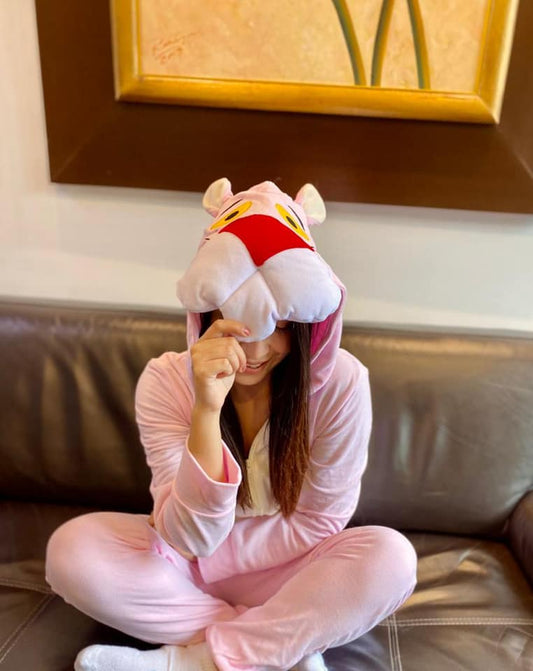 Pijama Animada Enterizo Pantera Rosa Micropolar