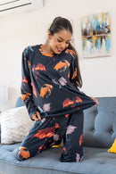 Pijama Polo Manga Larga + Pantalon House of the Dragon SPAM Piel de Durazno