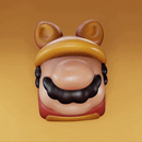 Keycaps: Mario Bross - Tanooki de Resina 18x18mm